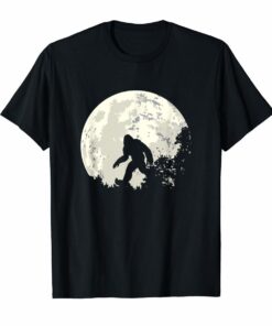 Bigfoot Moon Sasquatch T Shirt - I Believe in Bigfoot Tee Hoodies