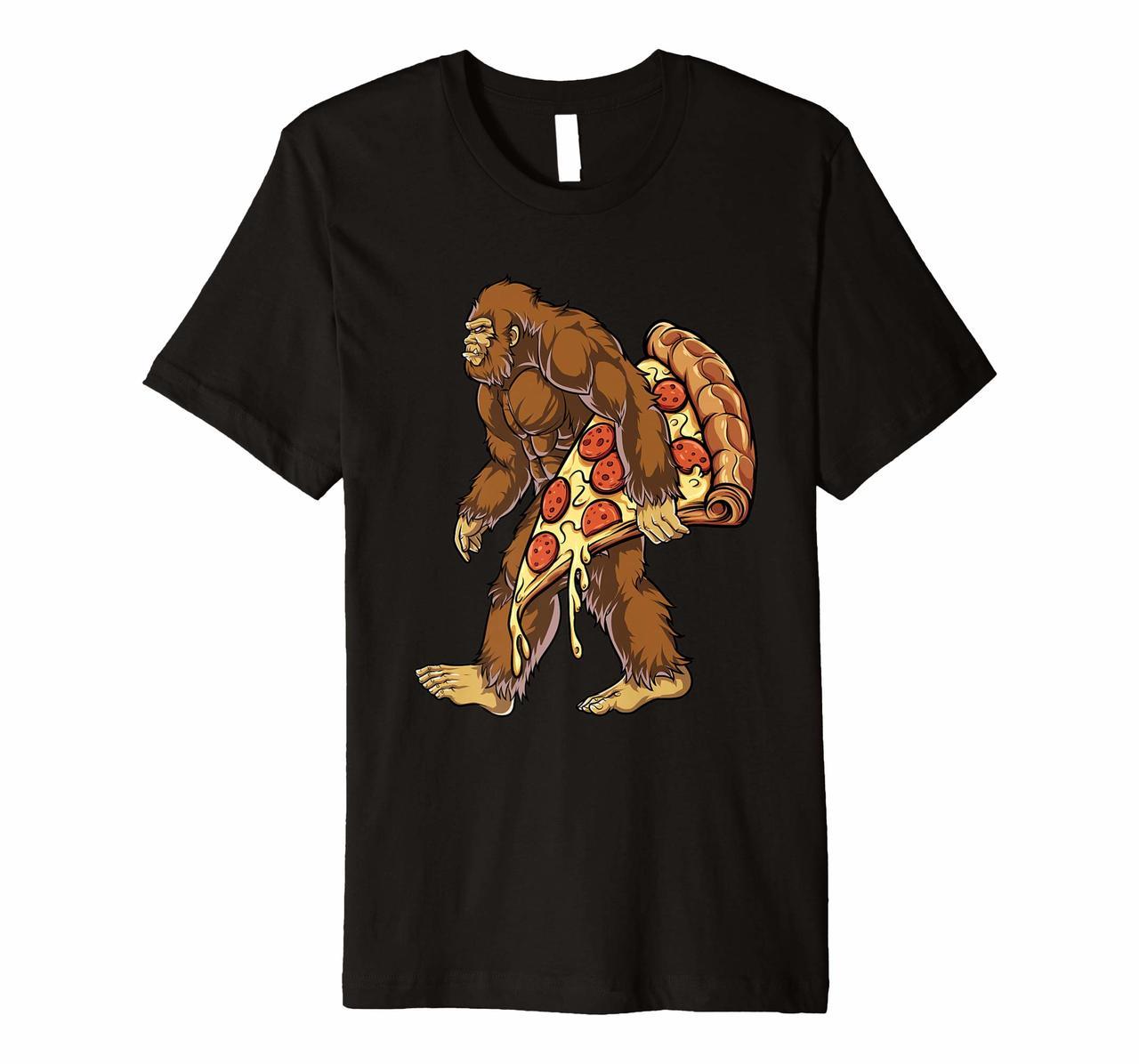 Bigfoot Pizza T shirt Kids Boys Sasquatch Food Lovers Gifts Hoodies