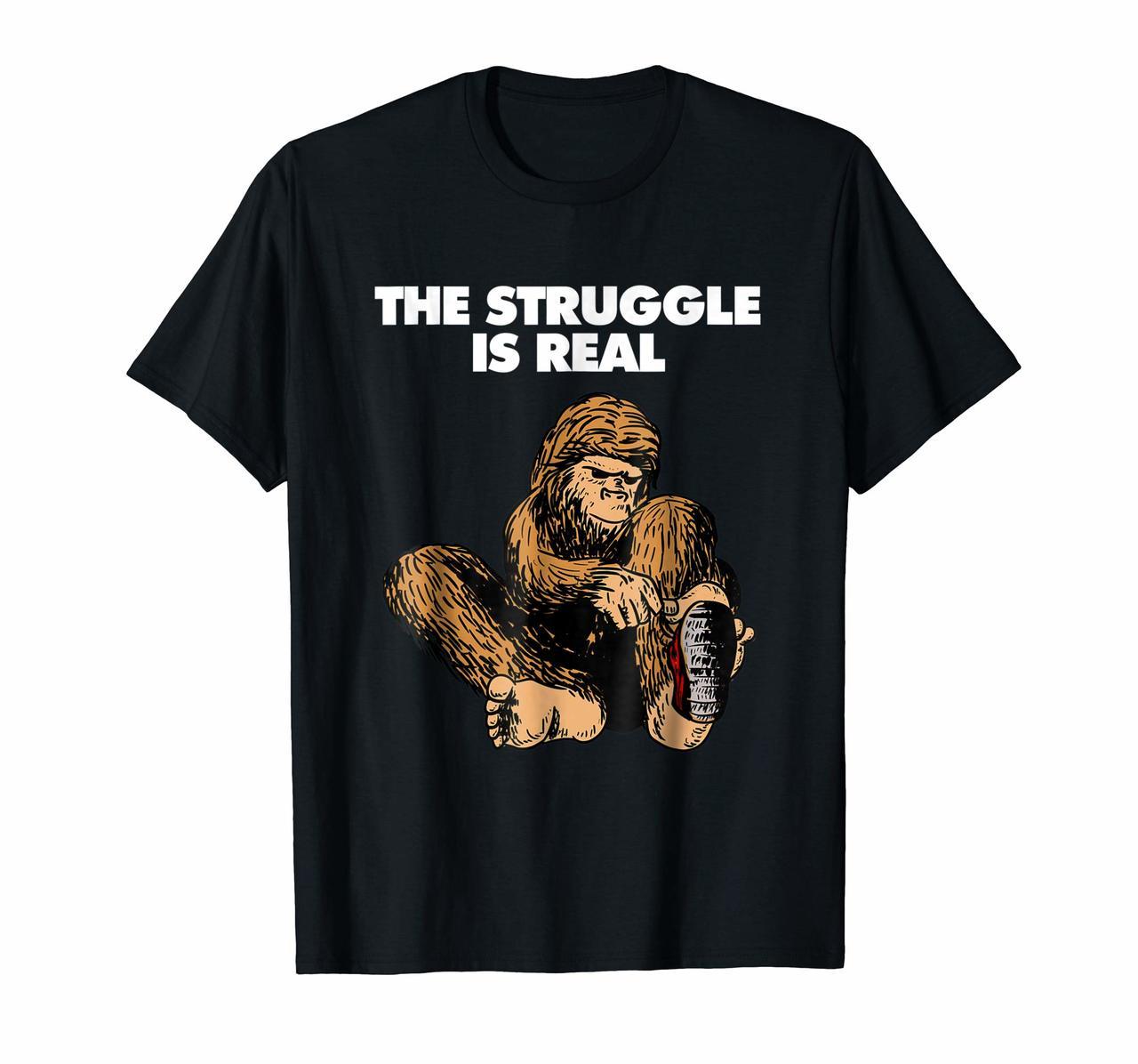 Bigfoot Struggle Sneakers Funny Sasquatch Big Foot T Shirt Hoodies