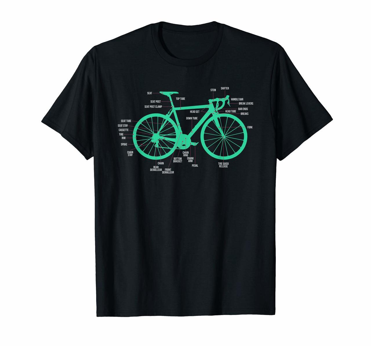 Bike Anatomy Bicycle T-Shirt Bicycle Parts Shirt Gift Idea Hoodies