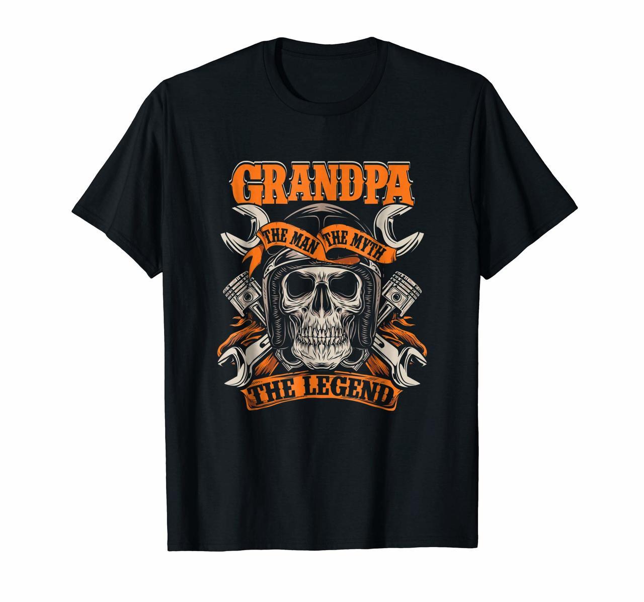 Biker Grandpa The Man The Myth The Legend Motorcycle Shirt Hoodies