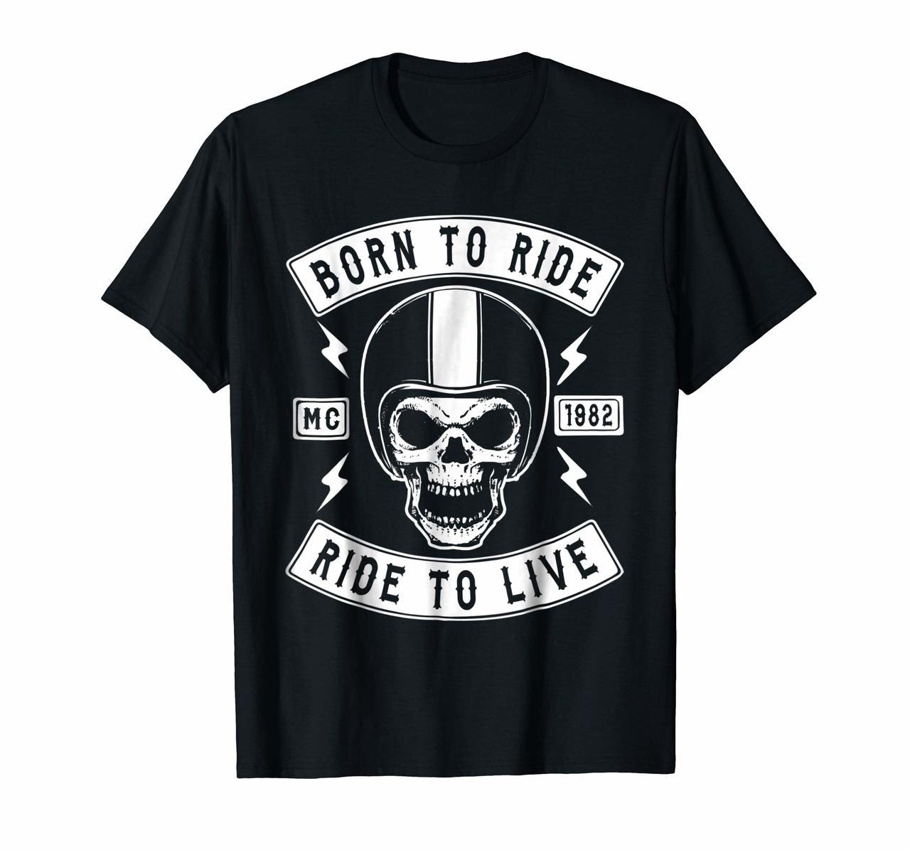 BIKER T SHIRT BORN TO RIDE RIDE TO LIVE BIKER SHIRT Hoodies