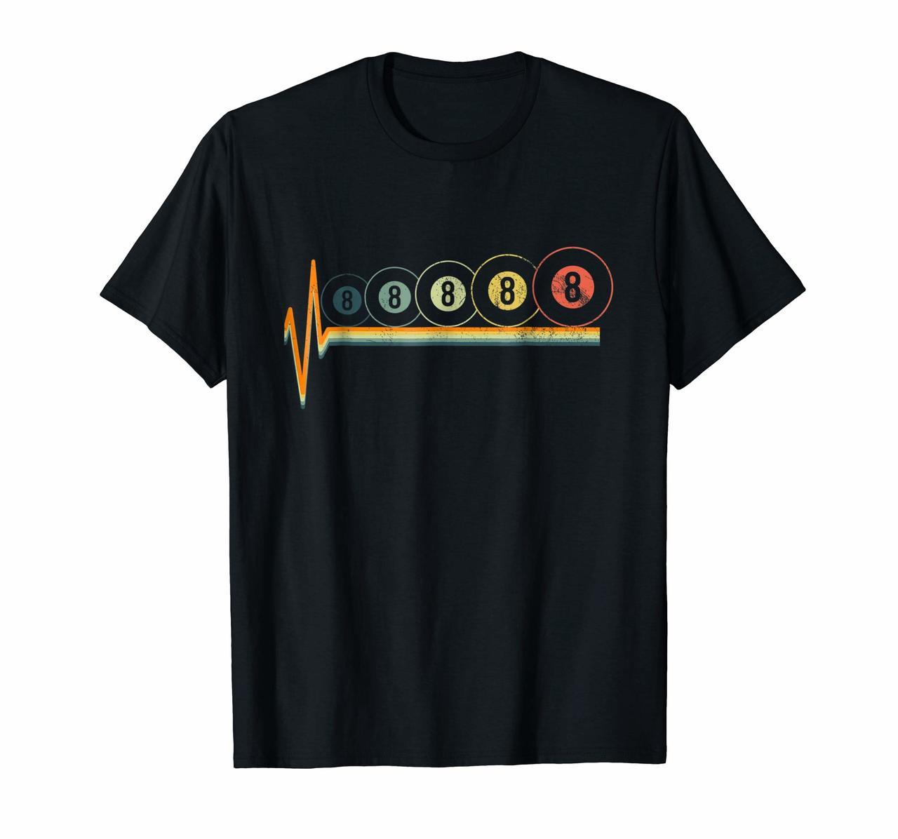 Billiards T-Shirt Eight Ball Tshirt Vintage Retro Tees Gift Hoodies