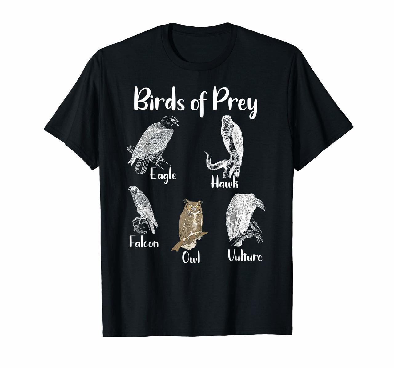 Birds of Prey Eagle Hawk Falcon Owl Vulture t-shirt Hoodies