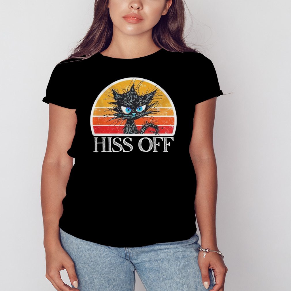 Black Cat hiss off vintage shirt
