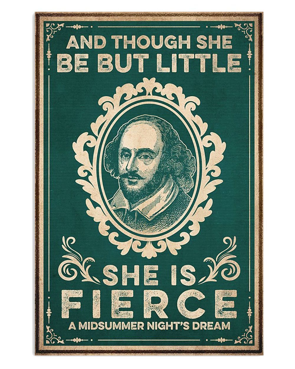 Books Lover And Though She Be But Little Books Reader Poster