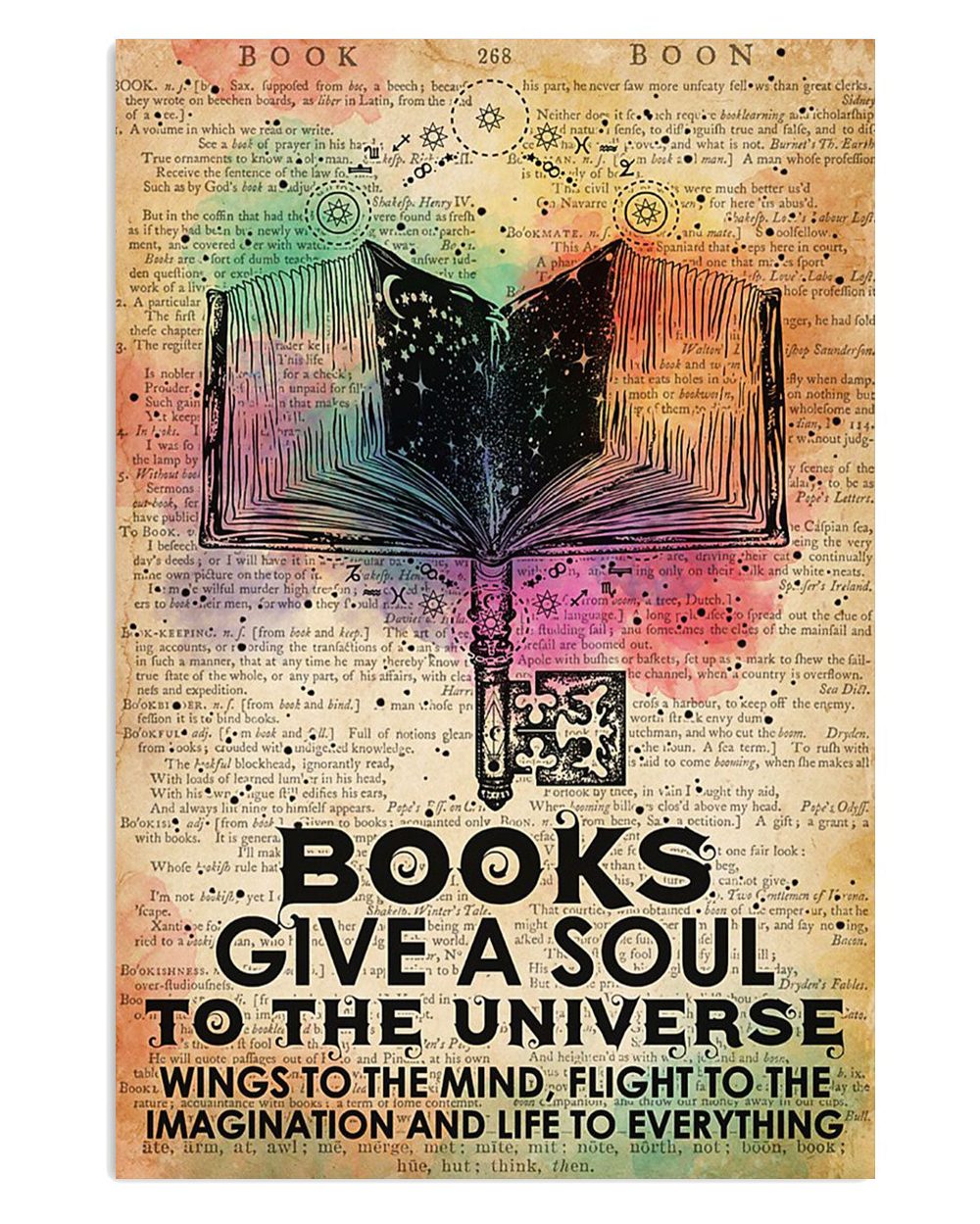Books Lover Books Give A Soul To The Universe Books Reader Poster