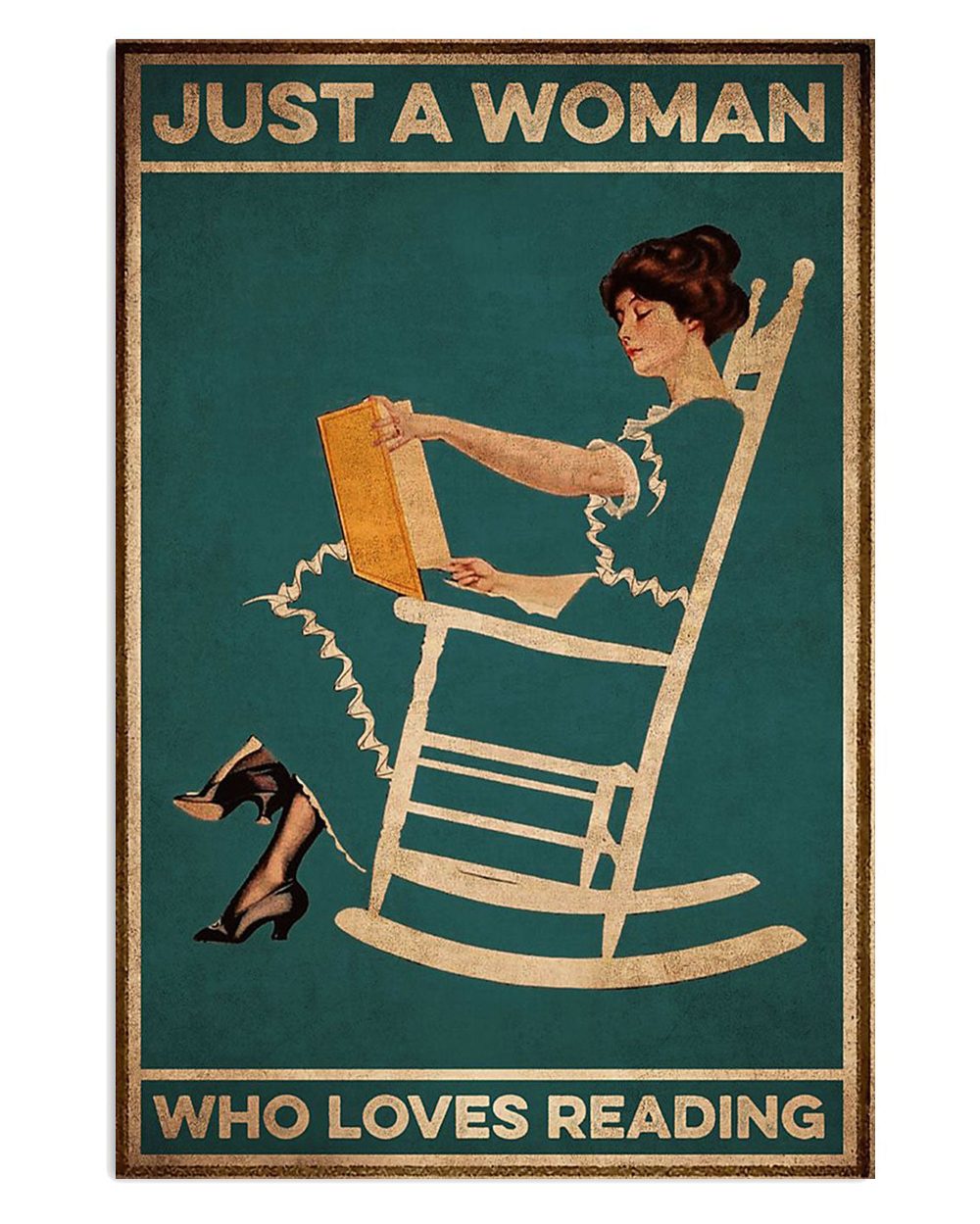 Books Lover Just A Woman Who Loves Reading Books Reader Poster