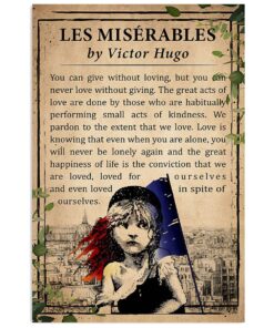 Books Lover Les Miserables Victor Hugo Books Reader Poster
