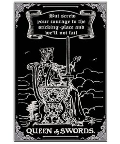 Books Lover Tarot Card Queen Of Swords Books Reader Poster
