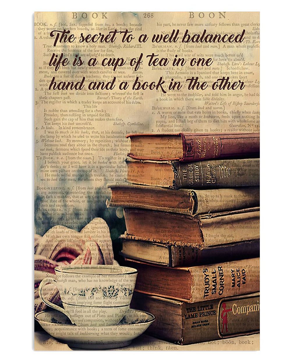 Books Lover The Secret To Well Balanced Books Reader Poster