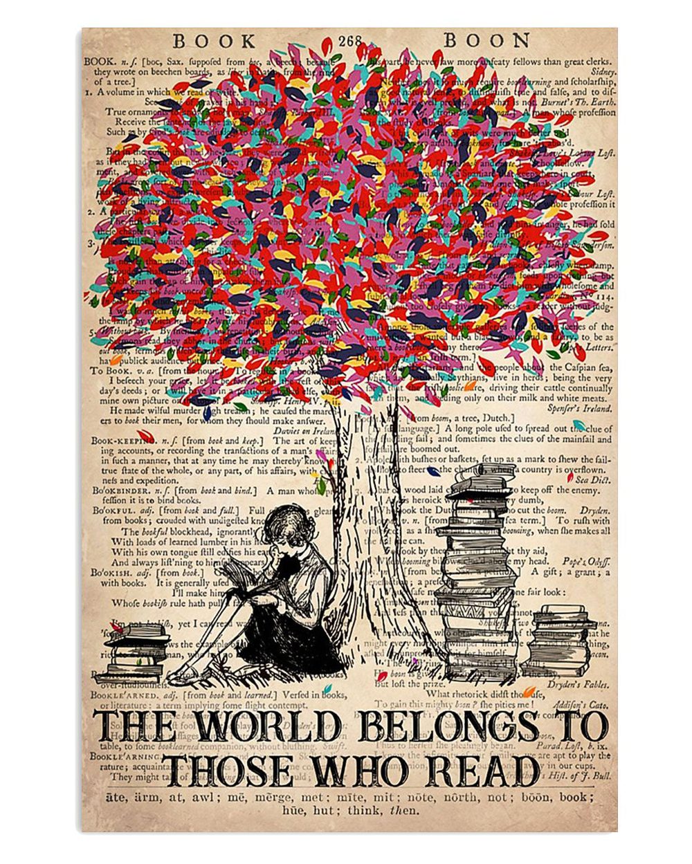 Books Lover The World Belongs To Those Who Read Books Reader Poster