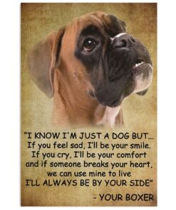 Boxer From Dog To Owner Brindle Boxador Puppies Lover Poster
