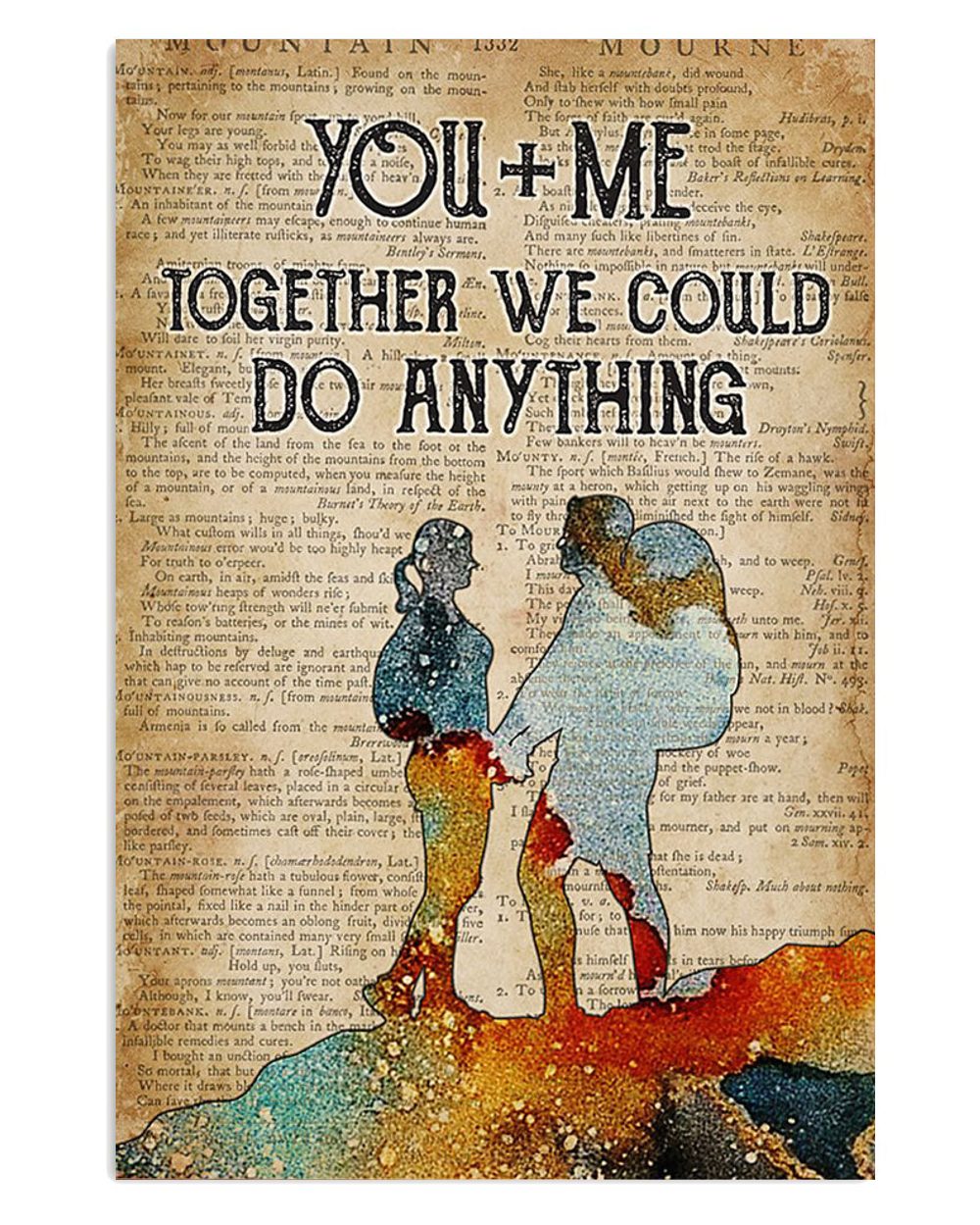 Camping Couple You And Me Together We Could Do Anything Camper Poster