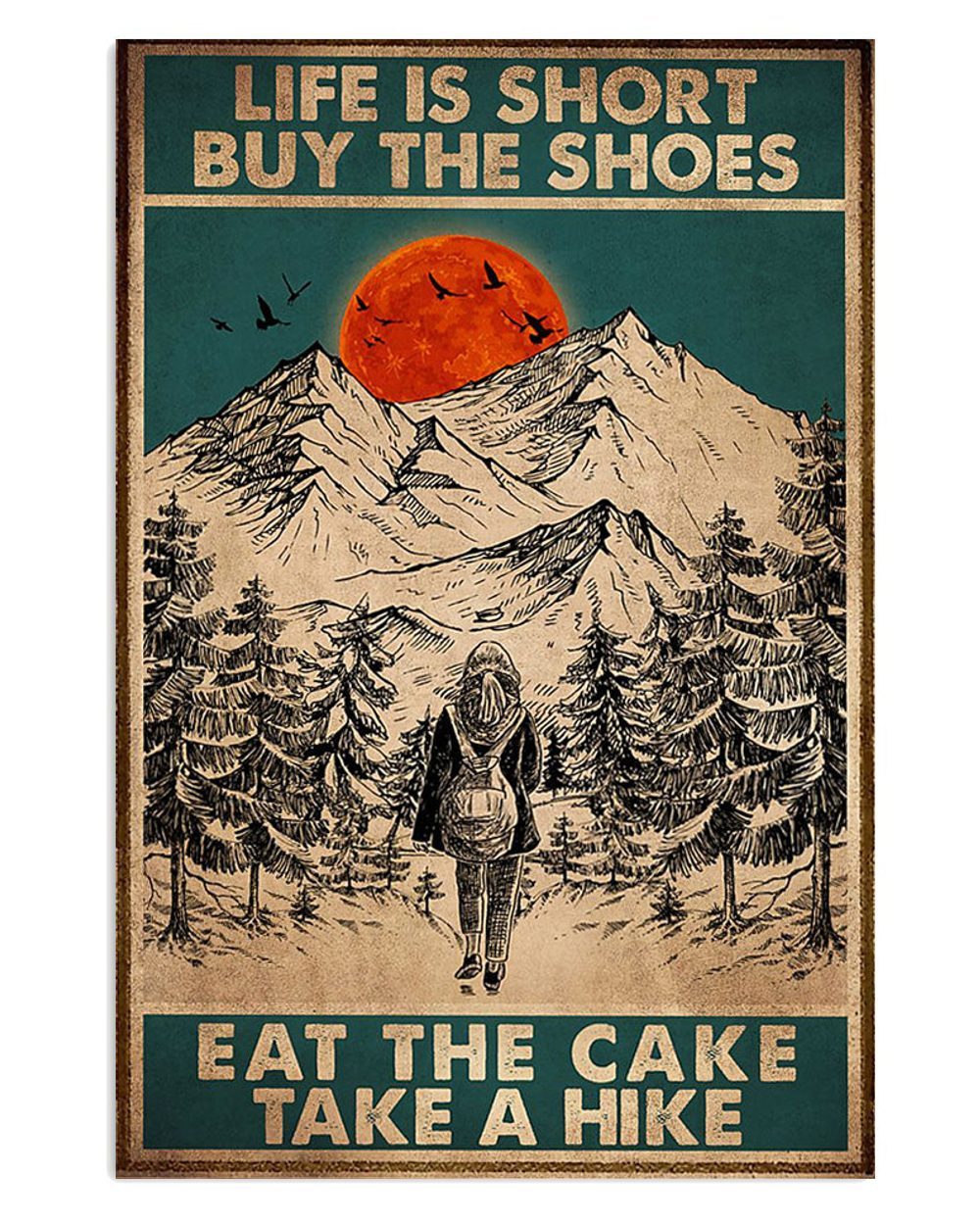 Camping Girl Life Is Short Buy The Shoes Camper Poster