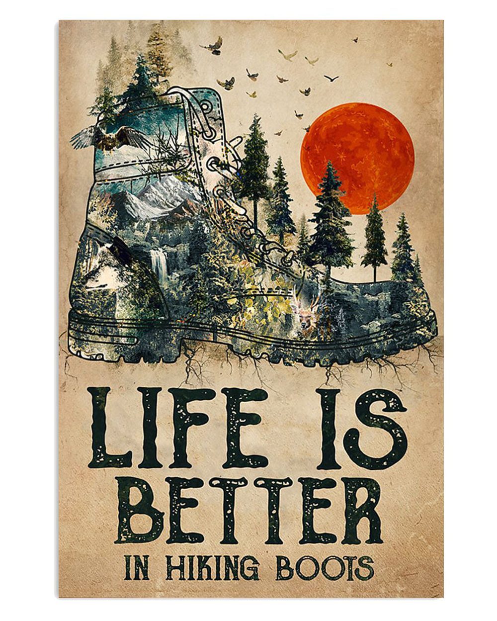 Camping Hiking Lover Life Is Better In Hiking Boots Campers Poster