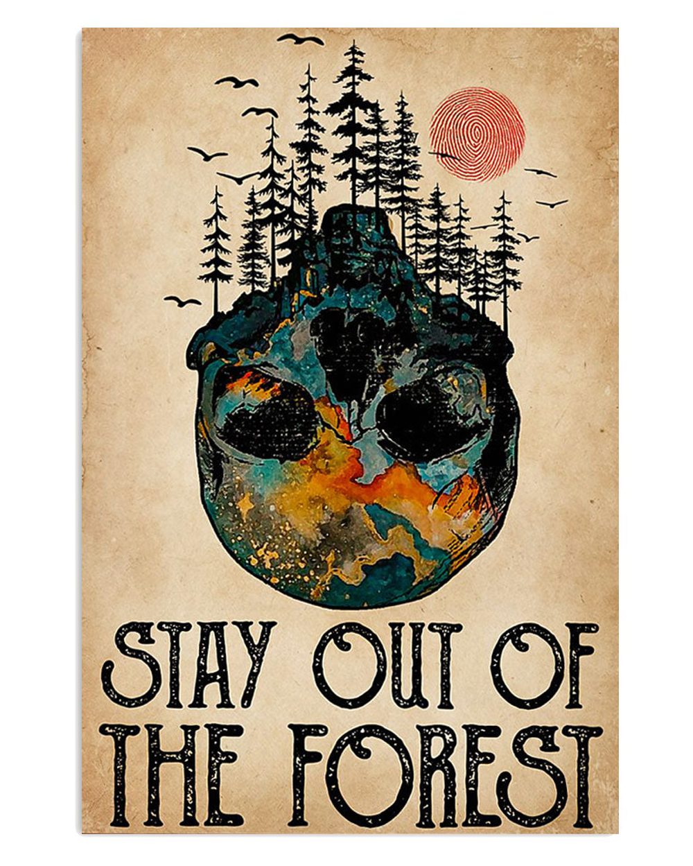 Camping Hiking Stay Out Of The Forest Campers Poster