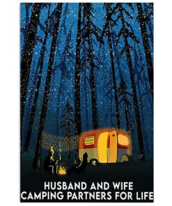 Camping Husband And Wife Camping Partners For Life Campers Poster