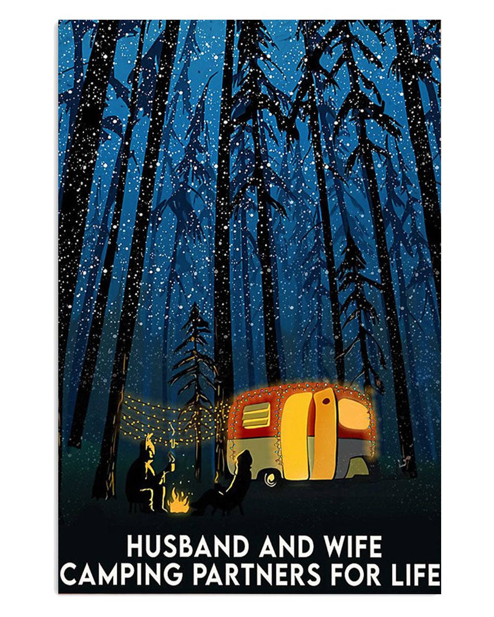 Camping Husband And Wife Camping Partners For Life Campers Poster