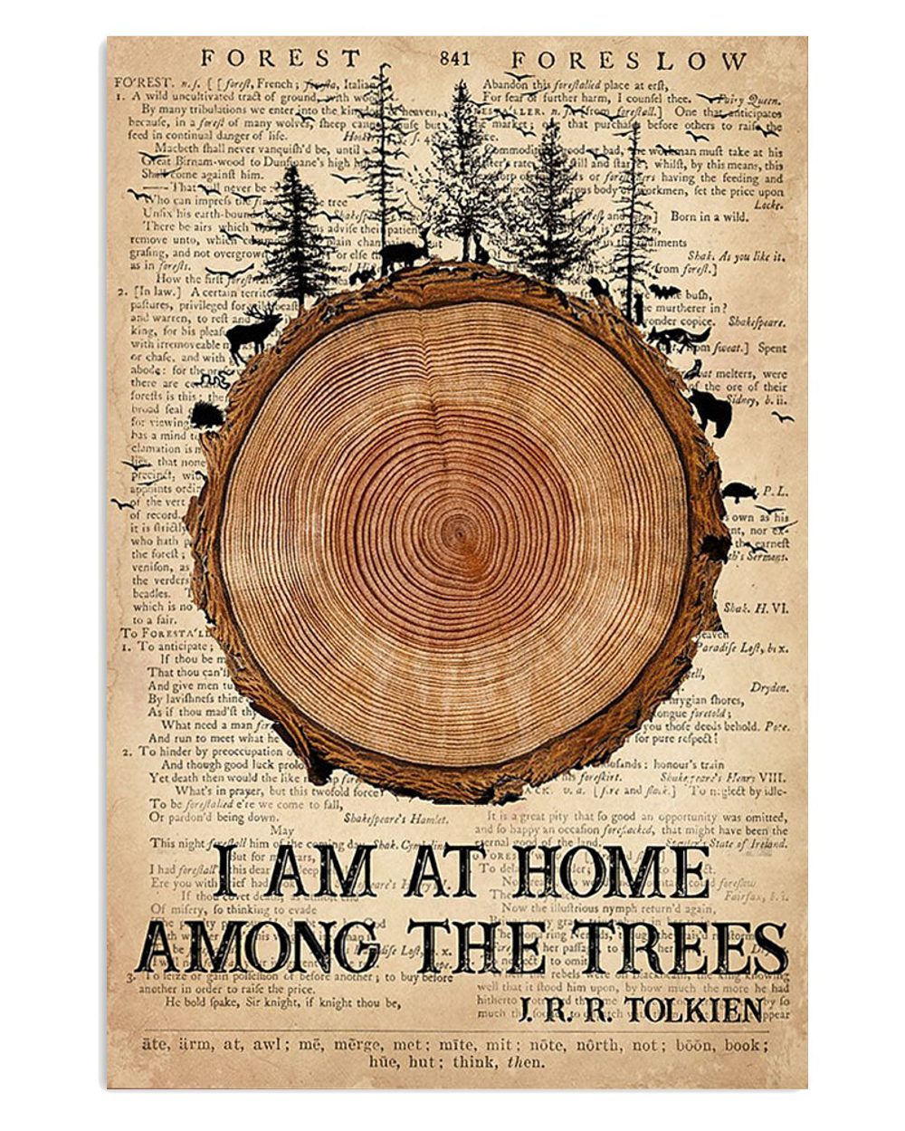 Camping I Am At Home Among The Trees Campers Poster