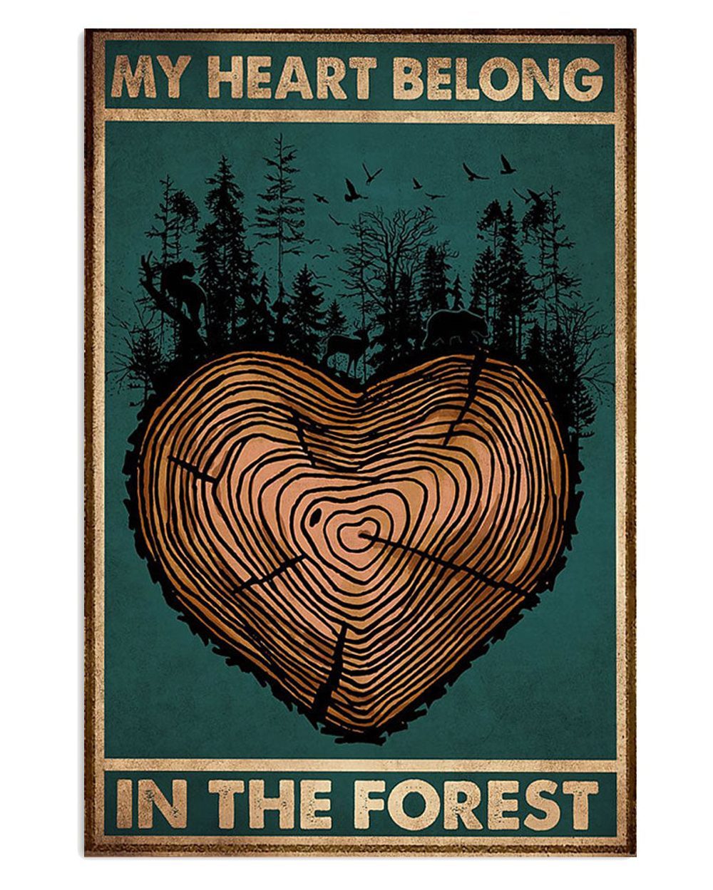 Camping My Heart Belong In The Forest Campers Poster
