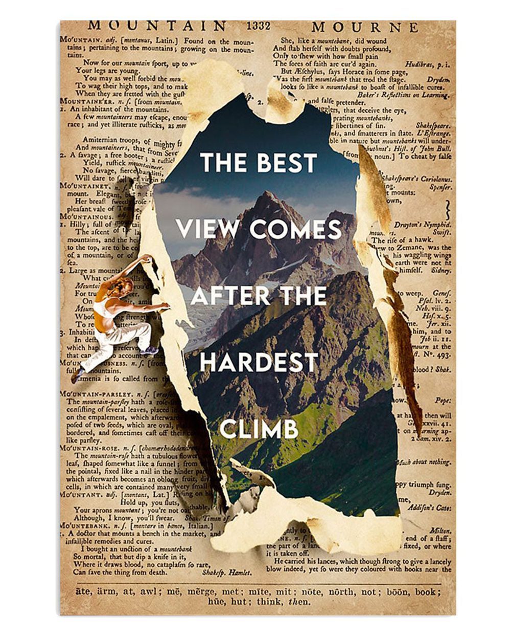 Camping The Best View Comes After The Hardest Climb Campers Poster