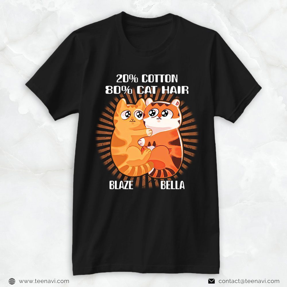 Cat Dad Shirt, Personalized 20% Cotton 80% Cat HairShirt