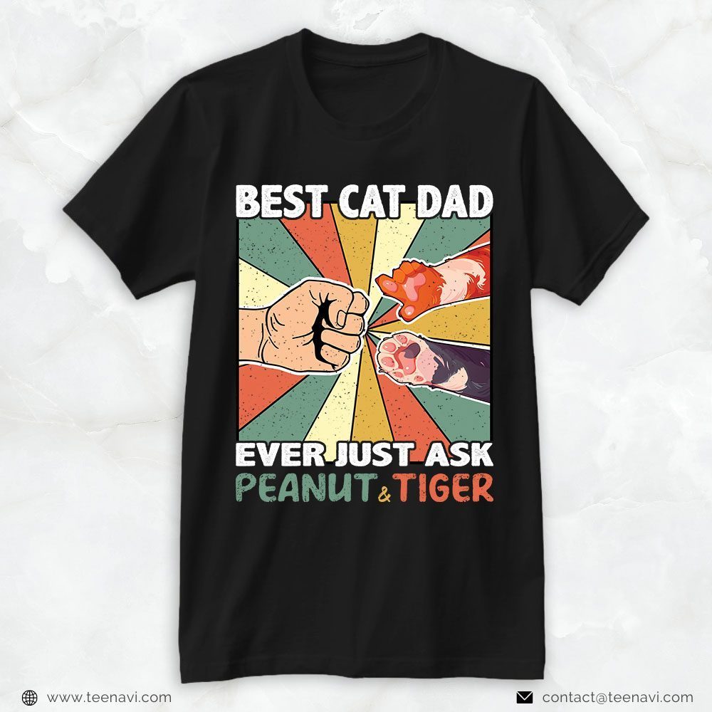 Cat Dad Shirt, Personalized Best Cat Dad Ever Just AskShirt