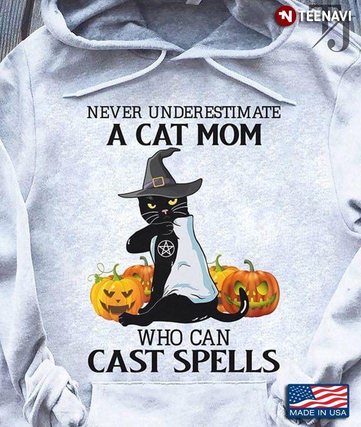 Cat Tattoo Never Underestimate A Cat Mom Who Can Cast Spells HalloweenShirt