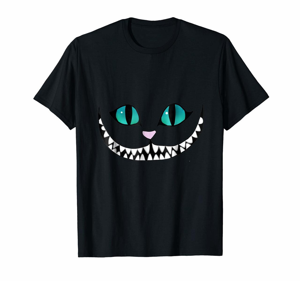 Cheshire Cat T-Shirt - Grinning Invisible Cat Tee Halloween Hoodies