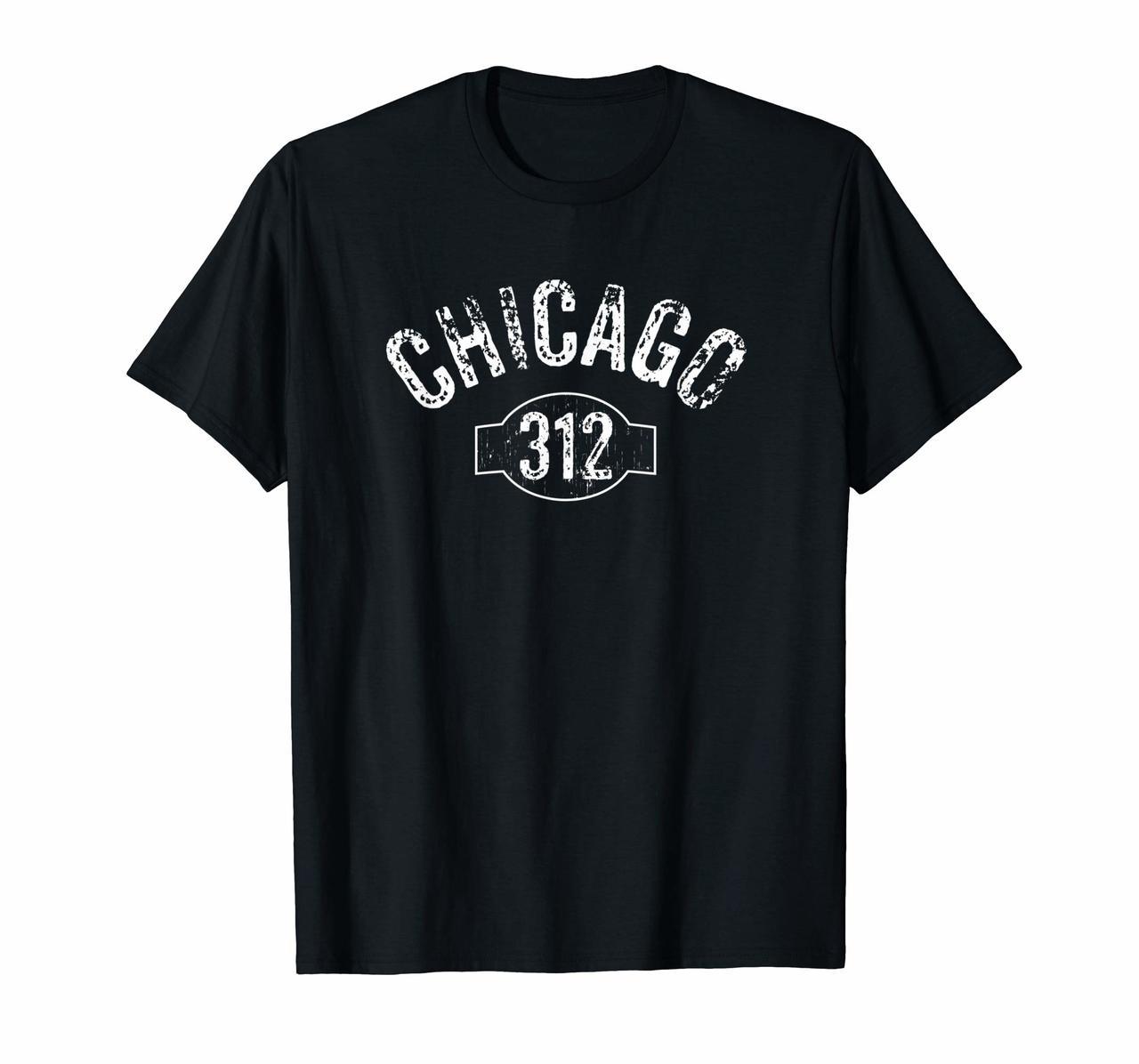 Chicago 312 Area Code T-Shirt Distressed Vintage Tee Hoodies