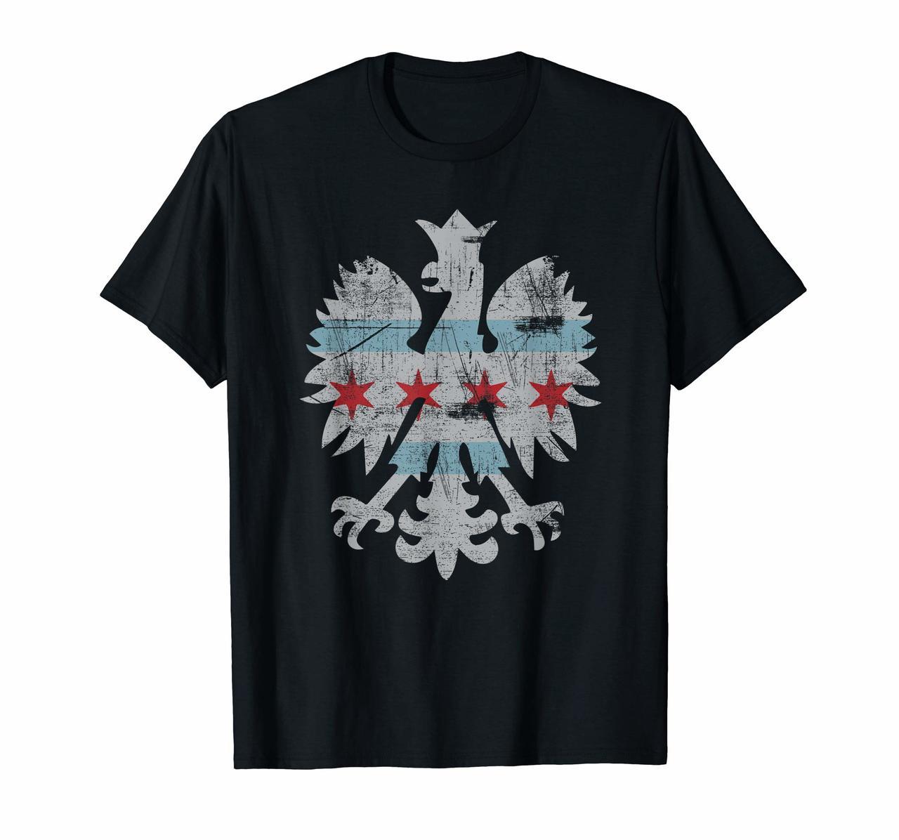 Chicago Flag Polish Poland Eagle Vintage Shirt Hoodies
