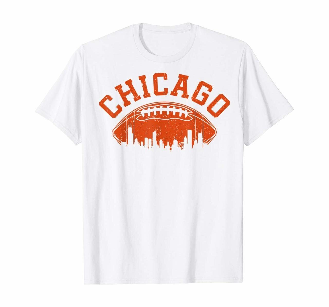 Chicago Football Skyline  Vintage Illinois Bear Gift T-Shirt Hoodies