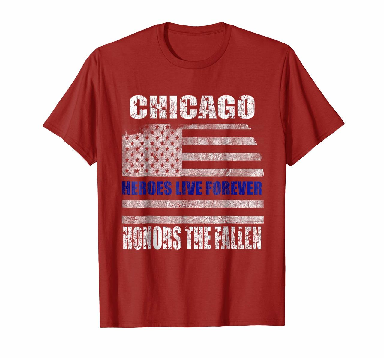 Chicago Police Memorial T-Shirt Gift for Officer Week Tee Hoodies