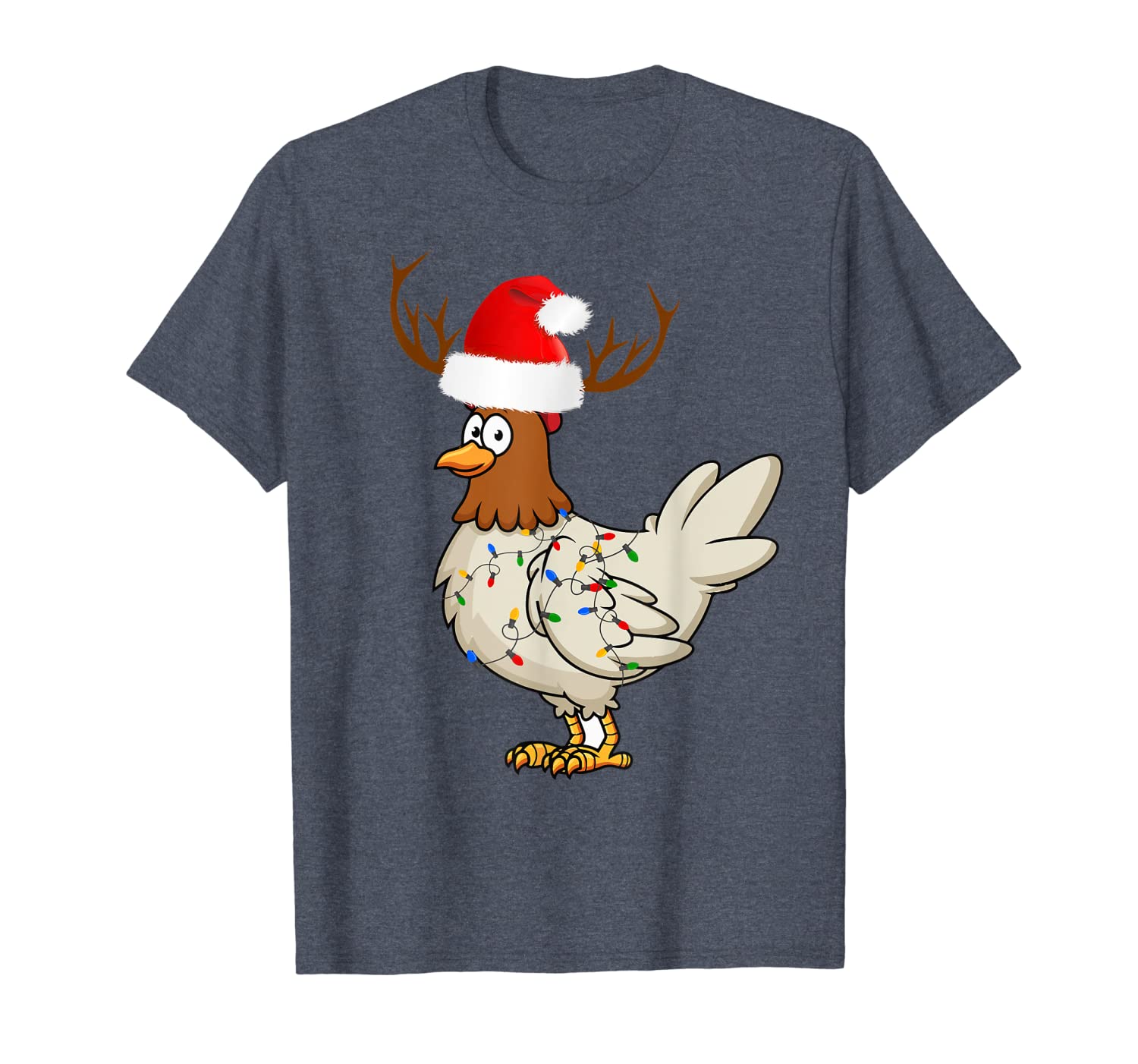 Chicken Christmas Reindeer Christmas Lights Pajama Costume T-Shirt link Hoodies