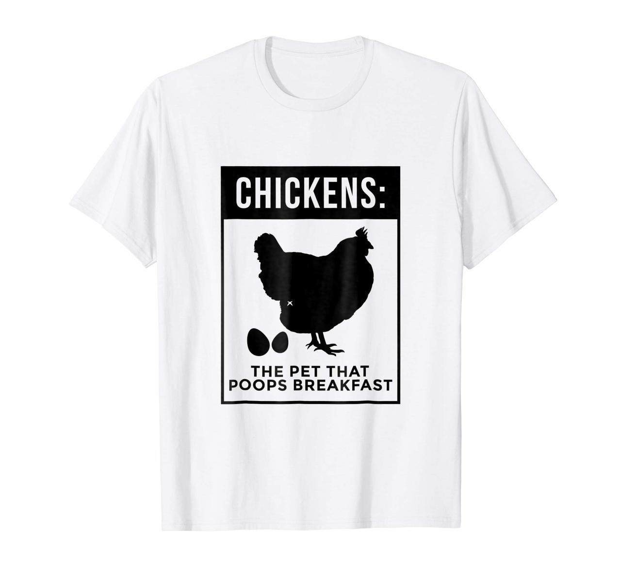 Chickens The Pet That Poops Breakfast Humorous Funny Graphic Hoodies