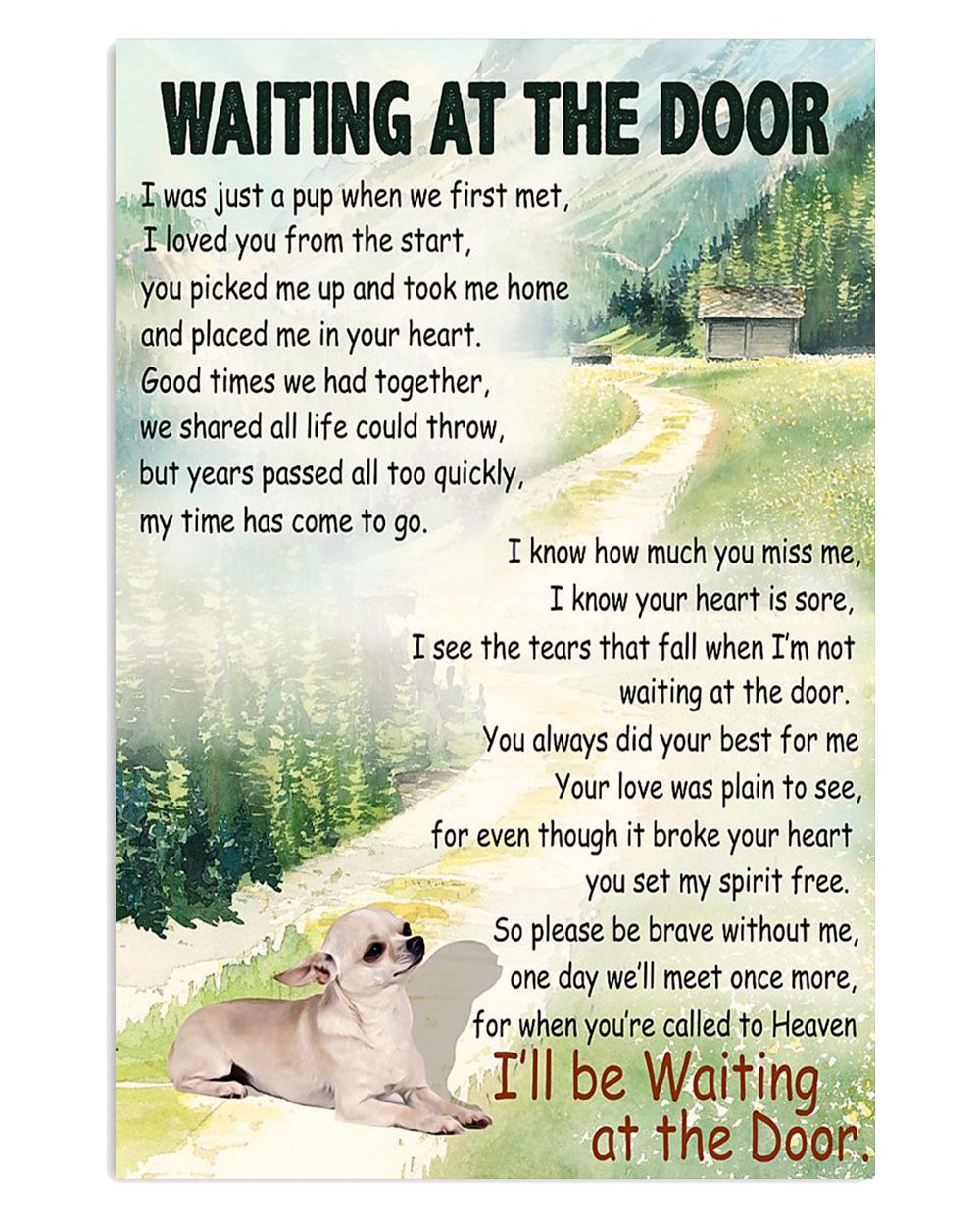 Chihuahua Chihuahua Memorial Gift For Chihuahua Dog Puppies Lover Poster
