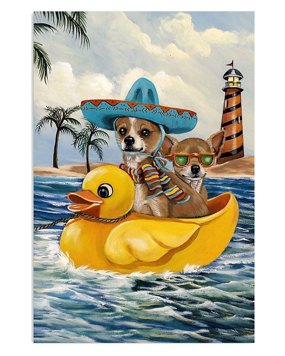 Chihuahua Dog In The Beach Chihuahua Lover Mom Dad Poster