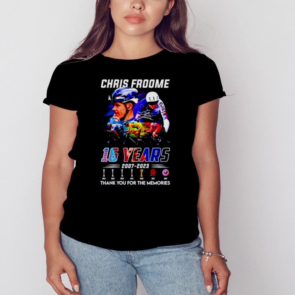 Chris Froome 16 years 2007 2023 thank you for the memories shirt