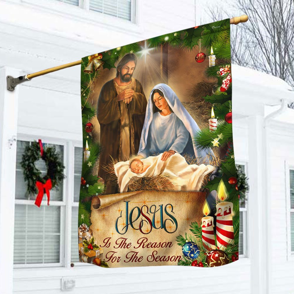 Christian Gifts for Women, Men, Grandpa, Grandma - American Flags Decor For Outside TRL1629F, The Birth of Jesus Decoration, Religious Gift for Family Friends