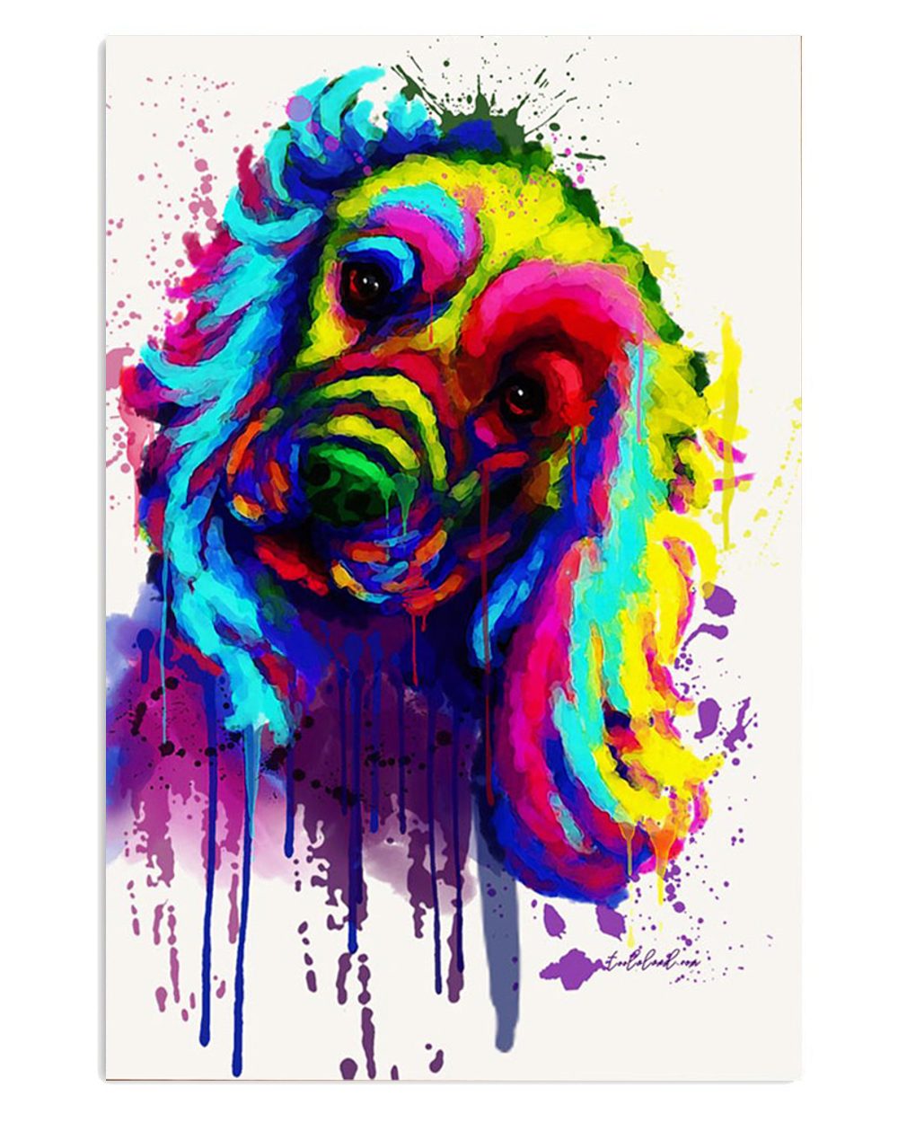 Cocker Spaniel Colorful Watercolor Dog Painting Poster