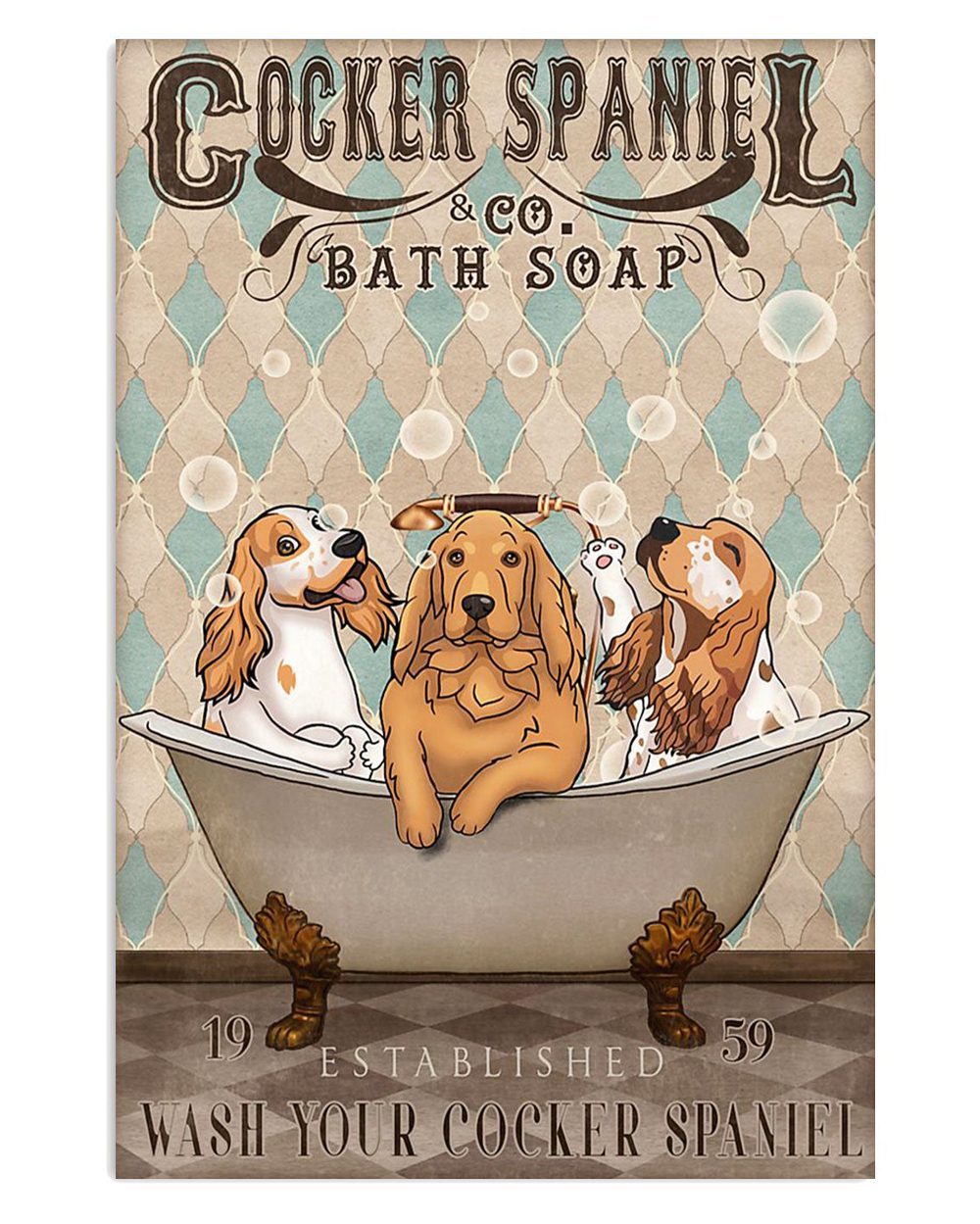 Cocker Spaniel Dog Bath Soap Gift For Cocker Spaniel Puppies Lover Poster
