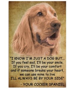 Cocker Spaniel Dog From Dog To Mom Dad Cocker Spaniel Puppies Lover Poster
