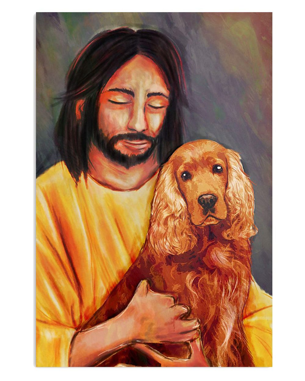 Cocker Spaniel Jesus Christ And Dog Gift For Cocker Spaniel Puppies Lover Poster