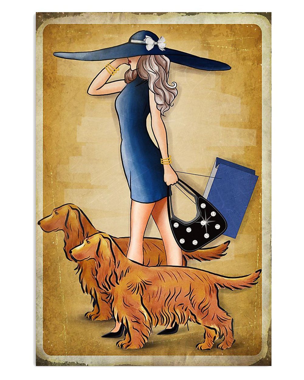 Cocker Spaniel Lady And Dogs Gift For Cocker Spaniel Puppies Lover Poster