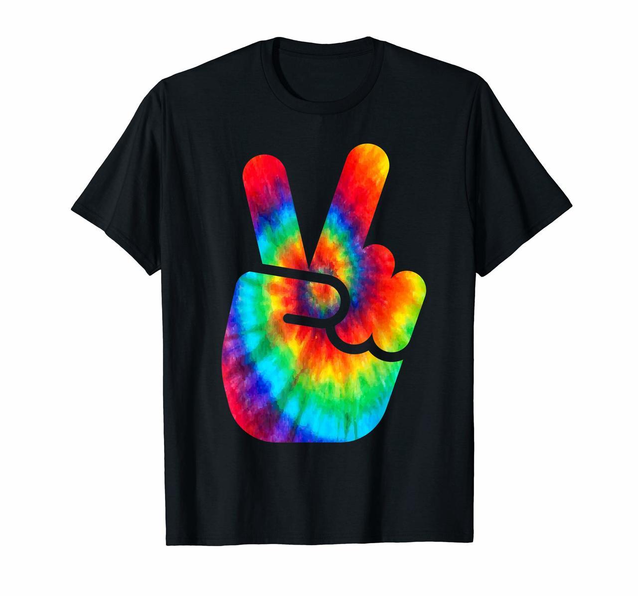 Cool Peace Hand Tie Dye T-Shirt For Boys And Girls Hoodies