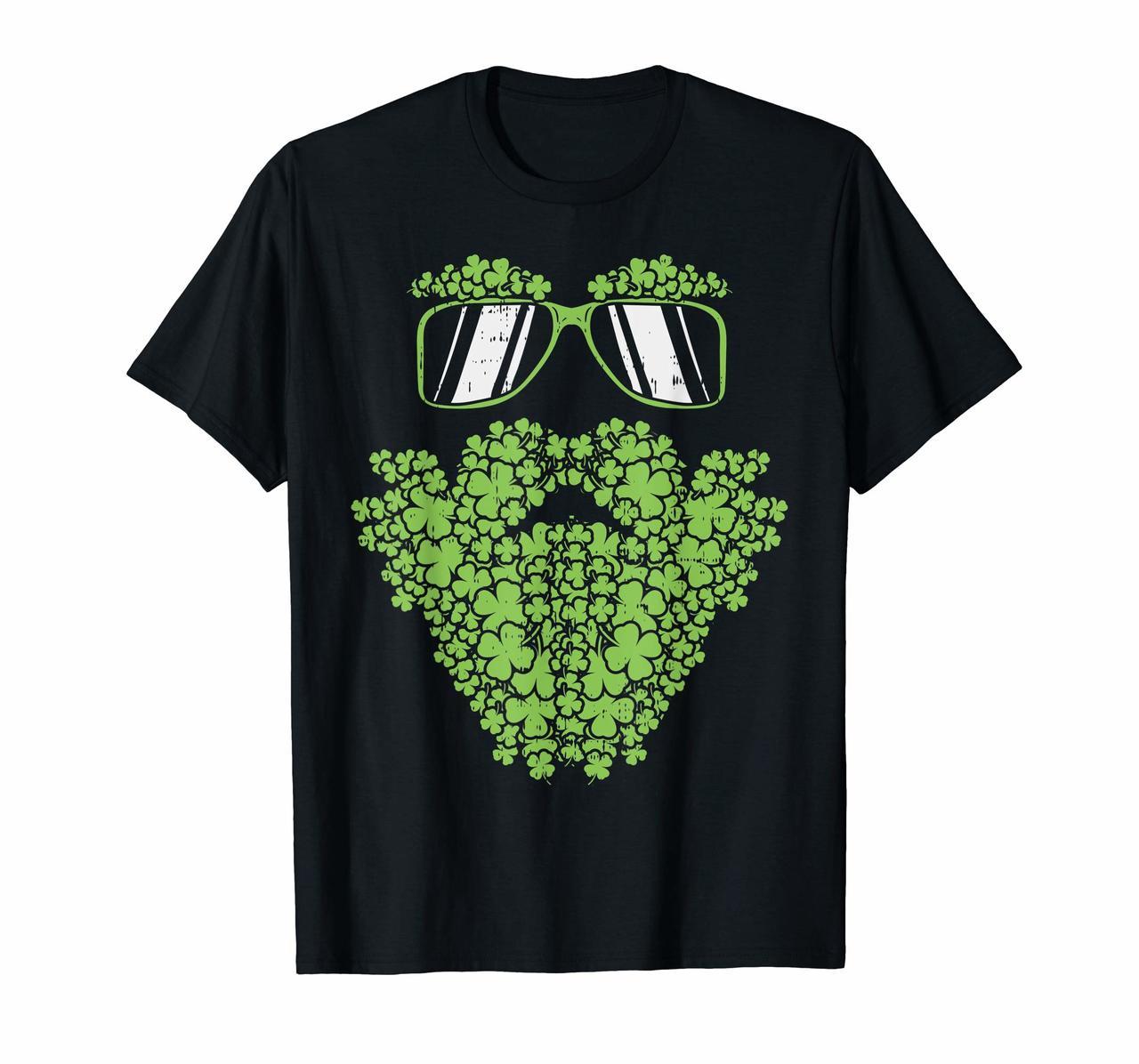Cool Shamrock Beard Shirt Irish Hipster St Patricks Day Gift Hoodies