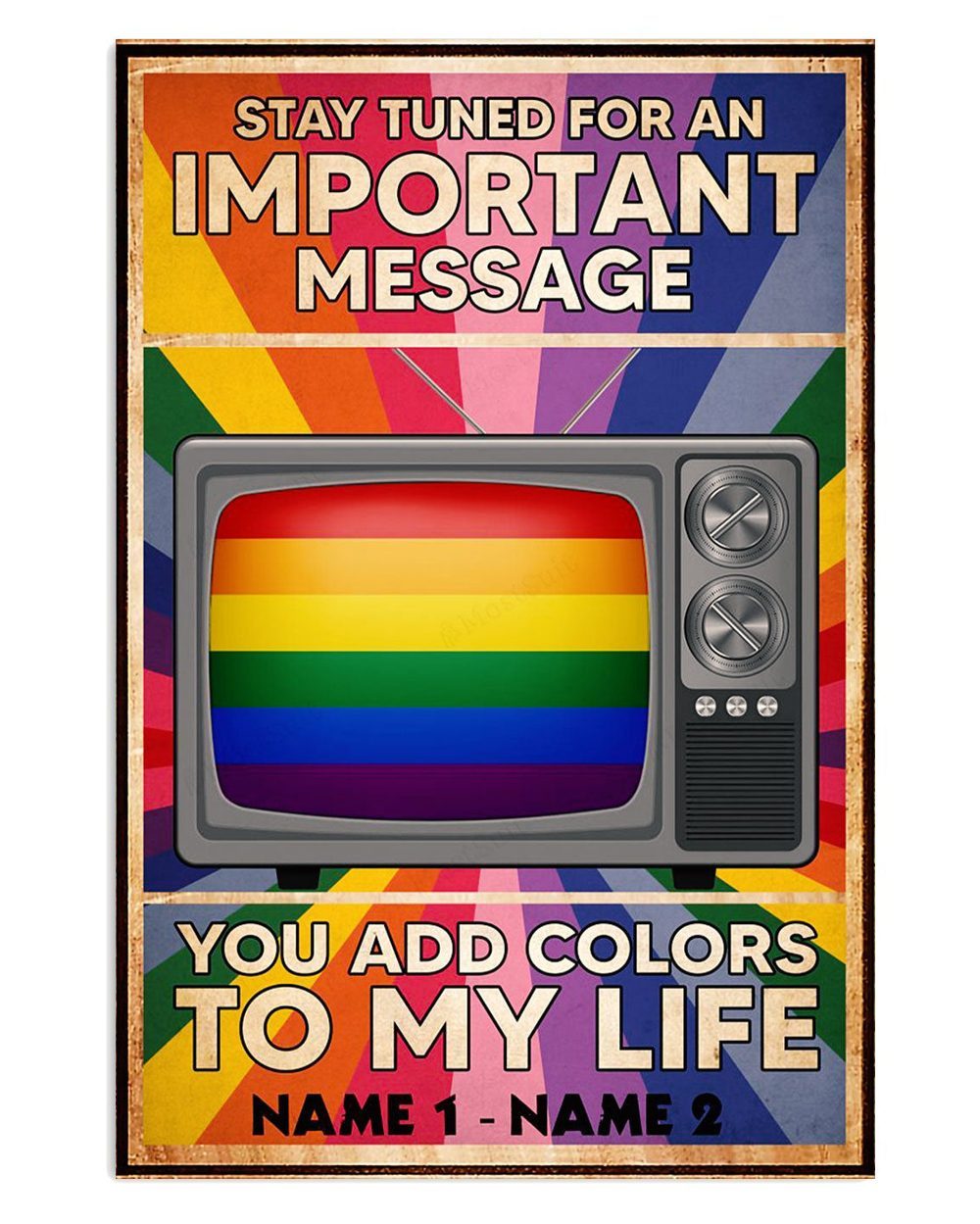 Customized Personalized Name Lgbt Gay Pride Month Important Message Poster