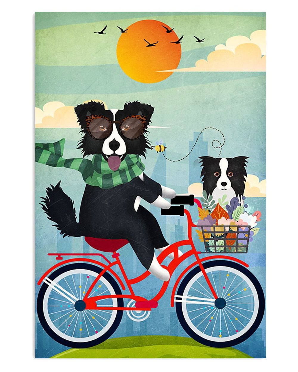 Cute Border Collie Dog Collies Hang Out Gift For Merle Collie Lover Poster