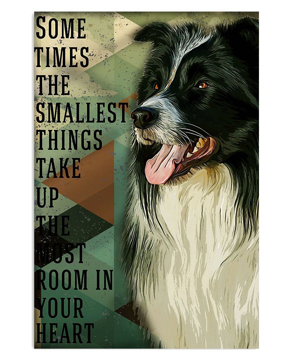 Cute Border Collie Dog In Your Heart Gift For Merle Collie Lover Poster